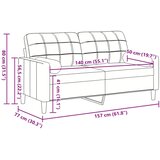  Dvosjed s ukrasnim jastucima ružičasti 140 cm baršunasti | shoptok.hr