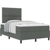 vidaXL krevet s podnicom s dušekom tamno siva 120x200 cm tkanina | shoptok.hr