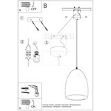 Keramička Sollux SL.0842 - Luster na sajli BUKANO 1xE27/60W/230V | Eponuda.com