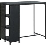  Barski stol sa stalkom za pohranu crni 120x60x110 cm poliratan Cene