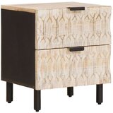  Noćni ormar 2 pcs Bijelo 40 x 33 5 x 46 cm Čvrsto drvo manga | shoptok.hr