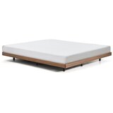 Kave Home Rjava zakonska postelja iz masivne breze brez vzglavja z letvenim dnom 180x200 cm Norlen – | Shoptok.si