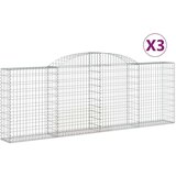  Lučne gabionske košare 3 kom 300x30x100/120cm pocinčano željezo | shoptok.hr