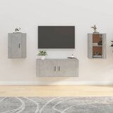 vidaXL Stenska TV omarica 2 kosa betonsko siva 40x34,5x60 cm Cene