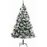  Umjetno božićno drvce S LED lampica Zelena i bijela 240 cm | shoptok.hr