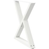  noge jedilne mize 2 kosa bela 80x(72-73,3) cm jeklo, (21828224) | Shoptok.si