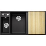 Blanco pomivalno korito AXIA III 6 S InFino SILGRANIT lesena deska, BAZEN LEVO, z daljin. prim. - KAVA | Shoptok.si