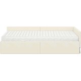  Kotni okvir postelje z matrico Drugo 2 pcs krema Žamet, (5000123381) | Shoptok.si