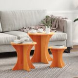  Set stolića za kavu 3 pcs Voštano smeđa 46 x 46 x 47 cm Cijene