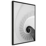  Slika - White Stairs (1 Part) Vertical 60x90 U crnom drvenom okviru | shoptok.hr