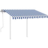 Tenda na ručno uvlačenje sa stupovima 3 5 x 2 5 m plavo-bijela | shoptok.hr