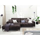 Pure Home Lifestyle SEDEŽNA GARNITURA, gladka tkanina rjava | Shoptok.si
