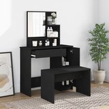 vidaXL Garnitura toaletne mizice črna 86,5x35x136 cm | Shoptok.si