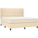  Krevet s oprugama i madracem krem 180x200 cm od tkanine | shoptok.hr
