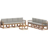  Set vanjskih sofa 9 kom. Prirodna i svijetlo siva | shoptok.hr