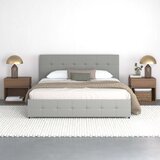 Støraa Siva oblazinjena zakonska postelja s prostorom za shranjevanje 180x200 cm Rose – | Shoptok.si