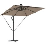  Suncobran Sivo-smeđa 249 x 249 x 250 cm Poliester i aluminij | shoptok.hr