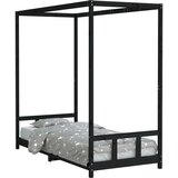  Za dječji krevet crni 90 x 200 cm od masivne borovine | shoptok.hr