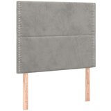  Posteljni okvir z vzglavjem svetlo siv 100x200 cm žamet, (20738740) | Shoptok.si