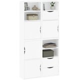  Bočni ormarići 4 kom ODDA bijeli 40x24x79 cm puno drvo bor Slike