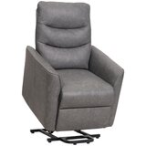 Modern Living tv-fotelj bishop, siva, videz usnja, relax funkcija | Shoptok.si