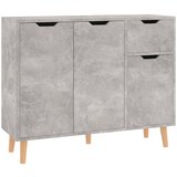 The Living Store Komoda betonsko siva 90x30x72 cm inženirski les - Komoda, (21503280) | Shoptok.si