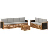  Setovi sofa s jastukom 8 pcs Čvrsto drvo akacije | shoptok.hr