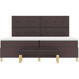  Krevet s opruga kutije Tamno smeđa 200 x 200 cm tkanina | shoptok.hr