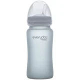 staklena boca sa slamkom, 240ml Healthy+, Siva