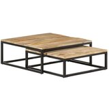  Komplet klubskih mizic 2 kosa trden mangov les, (20712723) | Shoptok.si