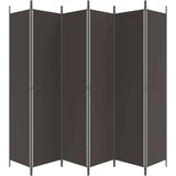 Sobna pregrada s 6 panela smeđa 300x220 cm od tkanine | shoptok.hr