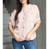 Gemre Women's pink short-sleeve sweater with decorative buttons | Eponuda.ba