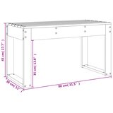  Vrtna klupa crna 80 x 38 x 45 cm od masivne borovine | Eponuda.ba