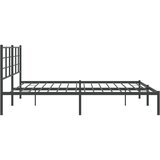  Metalni okvir za krevet s uzglavljem crni 193x203 cm | Eponuda.com