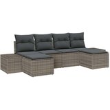  Sjedeća garnitura za vrt 4 kom. Siva poliratan 294 x 55 x 85 cm | Shoptok.si