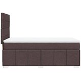  Krevet s oprugama i madracem tamnosmeđi 100 x 200 cm od tkanine | shoptok.hr