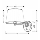 Candellux ibis zidna lampa 1X40W E14 patina