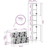  Set kupaonskih ormara od 2 dijela DELFT Bijela visokog sjaja | shoptok.hr