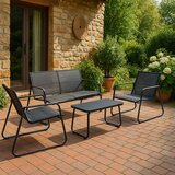 LemonPlanet Baštenska garnitura dvosed+stolice+sto siva Venecija 24-SA01902 | ePonuda.com
