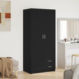 vidaXL Ormar Crni hrast Konstruirano drvo 80x52x180 cm Ormar u