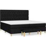 Maison Chic Box spring postelja - Vzmetna postelja z vzmetnico črn 200x200 cm blago SL13352, (21883960) | Shoptok.si