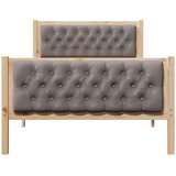  Konstrukcija postelje Taupe 100 x 200 cm Masivno borovo les, (5000084133) | Shoptok.si