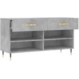  Klupa za cipele siva boja betona 102x35x55 cm konstruirano drvo | shoptok.hr