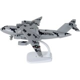 Military Gray Camo UNITED Airplane Figurine HW-605 | Shoptok.si