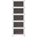 vidaXL Škatla za shranjevanje s kolesi 28 L 48,5x29,5x139 cm | Shoptok.si