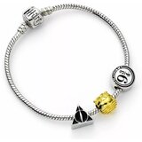 The Carat Shop Narukvica s tri privjeska, posrebrena, 19 cm | shoptok.hr