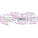  Set vanjskih sofa 9 kom. Bijela i krem | shoptok.hr