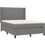  Krevet box spring s madracem LED tamnosivi 140x200 cm tkanina | shoptok.hr