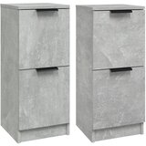 Maison Chic 2 kosi Komode - Predalnik betonsko sive 30x30x70 cm konstruiran les, (21722044) Cene