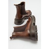 LuviShoes VESPER Tan Buckle Women's Chelsea Boots | ePonuda.com